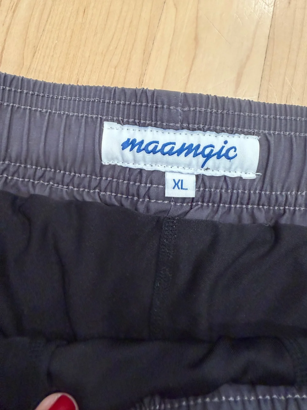 Men's Black Swim Trunks with Contrast Trim